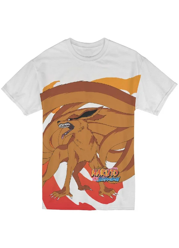 men's graphic print t-shirts -Naruto Shippuden - Nine Tailed Fox Kurama Jrs Sublimation T-Shirt