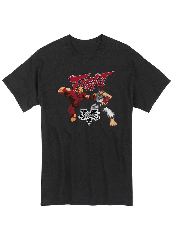 men's basic round-neck t-shirts -Street Fighter V - Ryu & Ken Masters Men's Screen Print T-Shirt