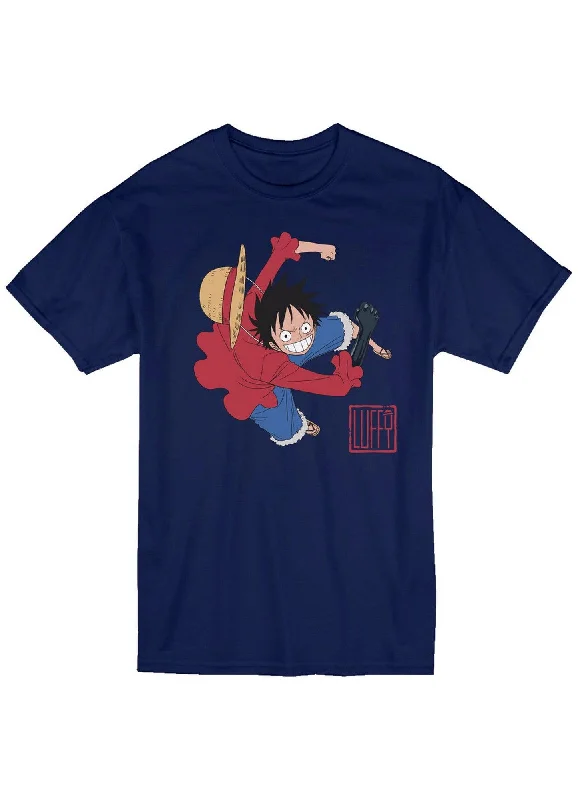 men's high-quality t-shirts -One Piece - Monkey D. Luffy Busoshoku Haki Men's Screen Print T-Shirt