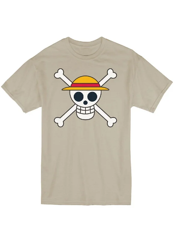 men's oversized graphic t-shirts -One Piece - Jolly Roger Screen Print Men's T-Shirt