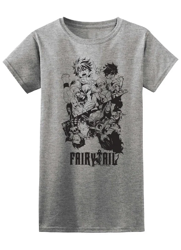 men's oversized cotton t-shirts -Fairy Tail - Group Jrs T-Shirt