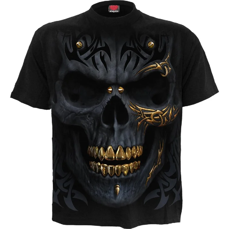 men's premium fabric t-shirts -BLACK GOLD - T-Shirt Black