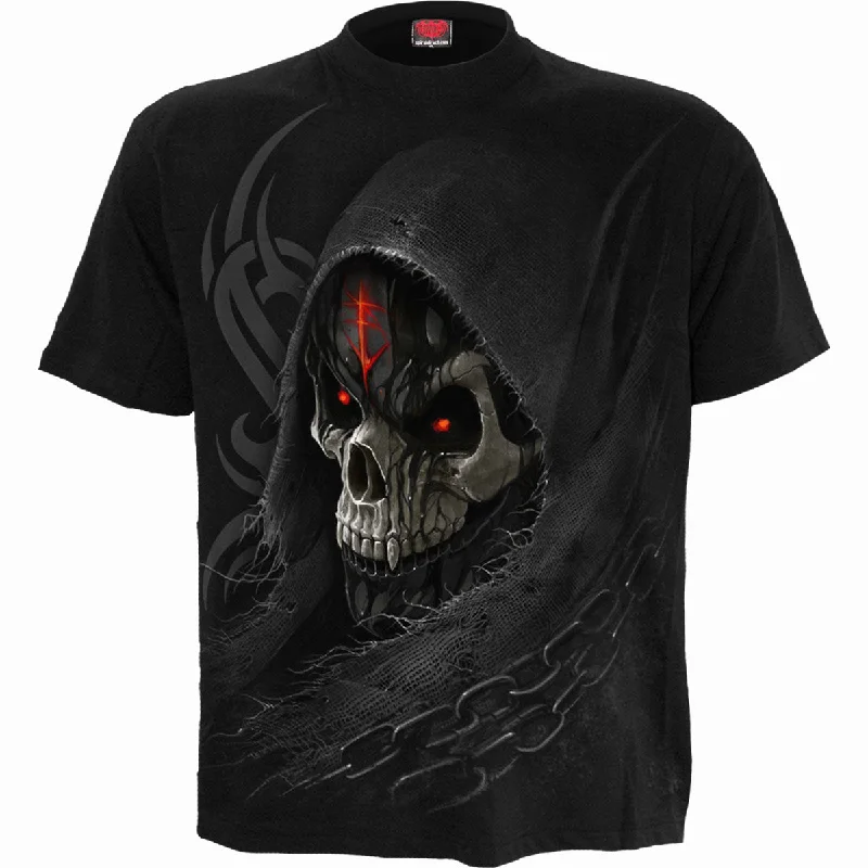 men's premium cotton t-shirts -DARK DEATH - T-Shirt Black