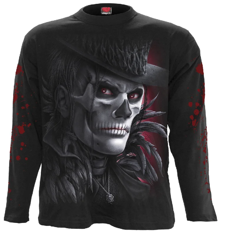 men's fashionable long-sleeve t-shirts -DAY OF THE GOTH - Longsleeve T-Shirt Black