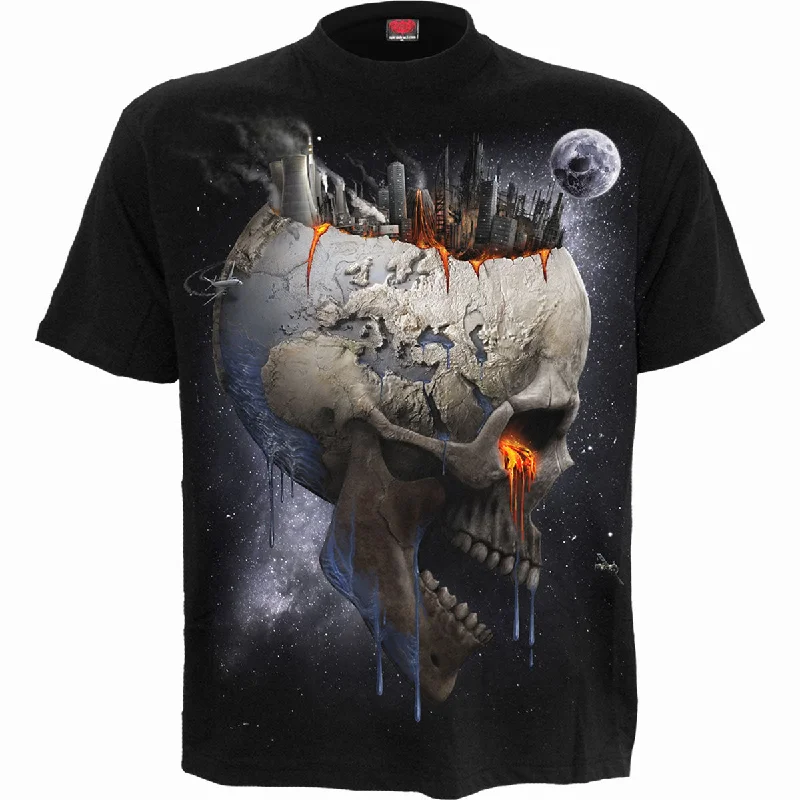 men's fashionable t-shirts -DEAD WORLD - T-Shirt Black