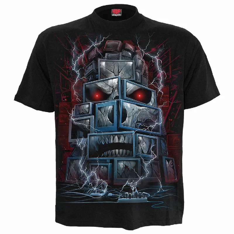 men's athletic-style t-shirts -DEATH BY TV - T-Shirt Black