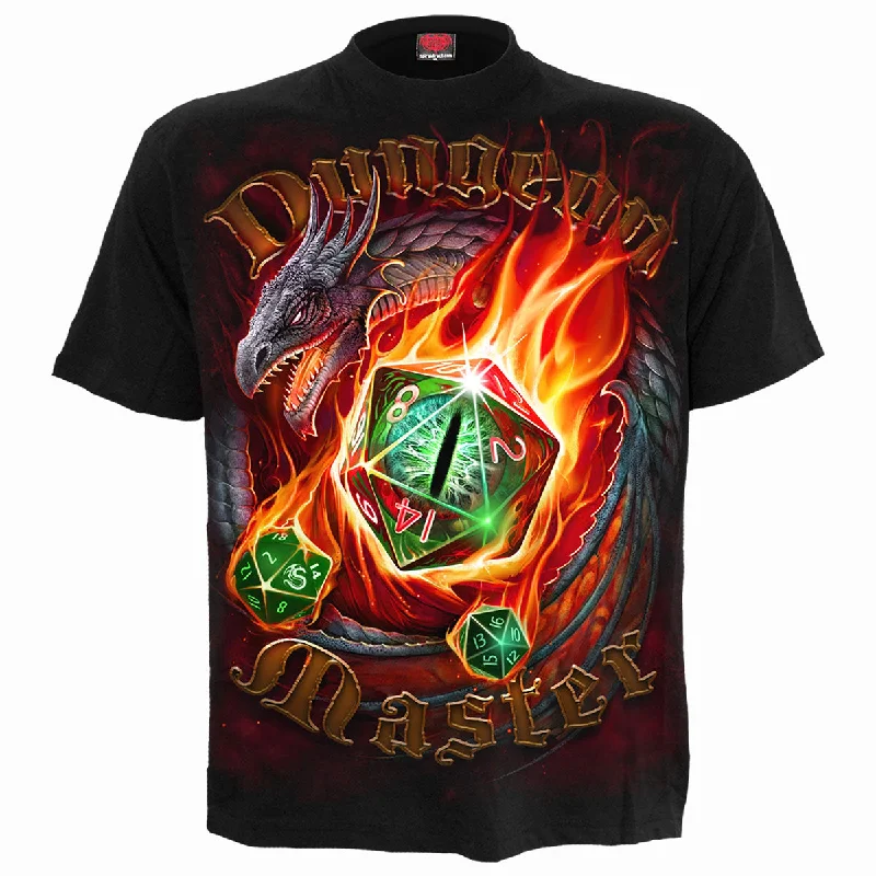 men's oversized t-shirts -DUNGEON MASTER - T-Shirt Black