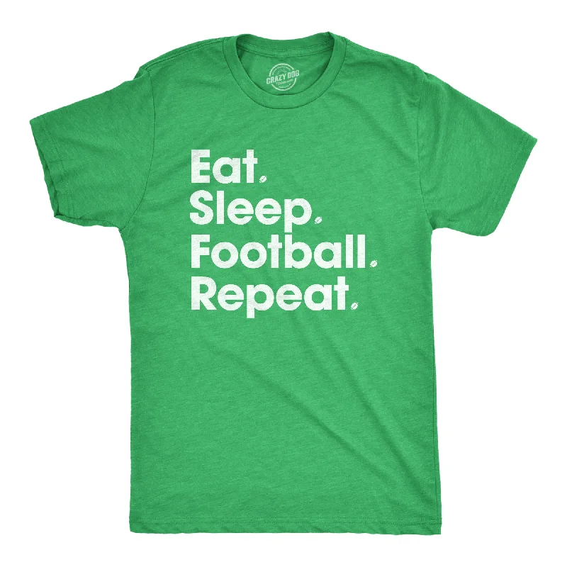 men's unique design t-shirts -Eat Sleep Football Repeat Men's T Shirt