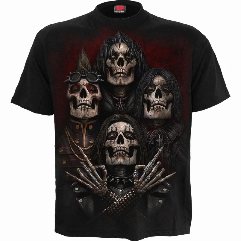 men's custom t-shirts -FACES OF GOTH - T-Shirt Black