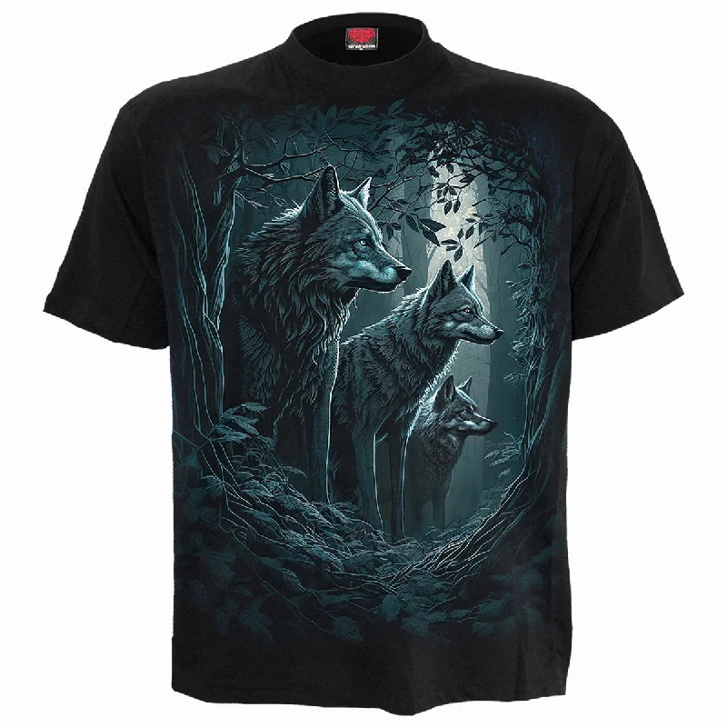 men's printed logo t-shirts -FOREST GUARDIANS - T-Shirt Black