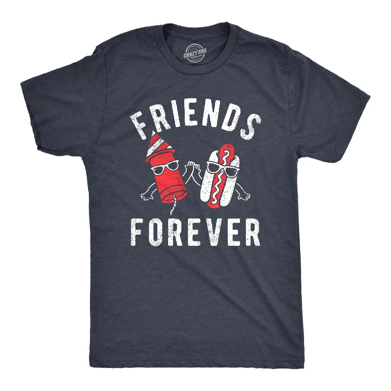 men's lightweight performance t-shirts -Friends Forever Firecracker Hot Dog Men's T Shirt