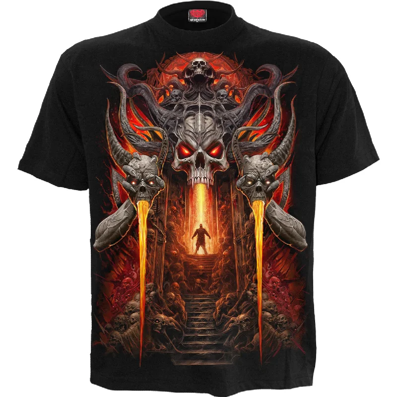 men's cotton-rich t-shirts -GATES OF HELL - T-Shirt Black