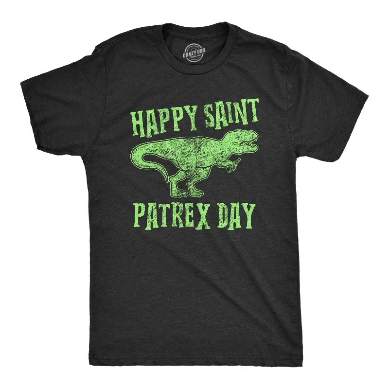 men's basic t-shirts -Happy Saint Patrex Day Men's T Shirt