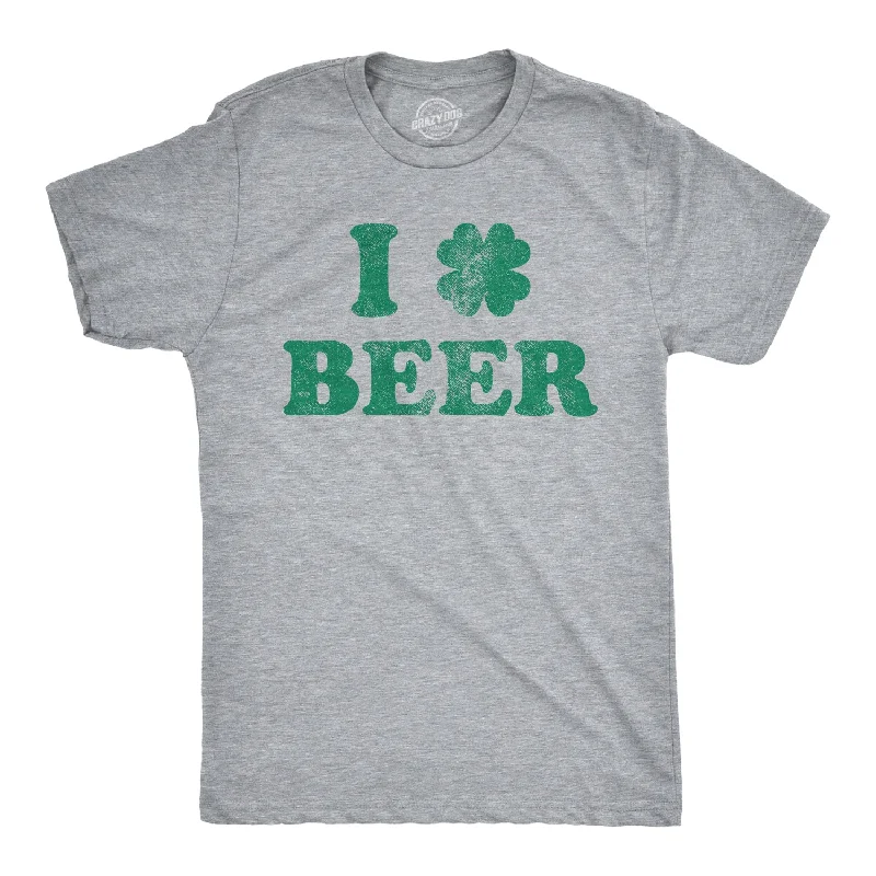 men's casual polo t-shirts -I Clover Beer Men's T Shirt