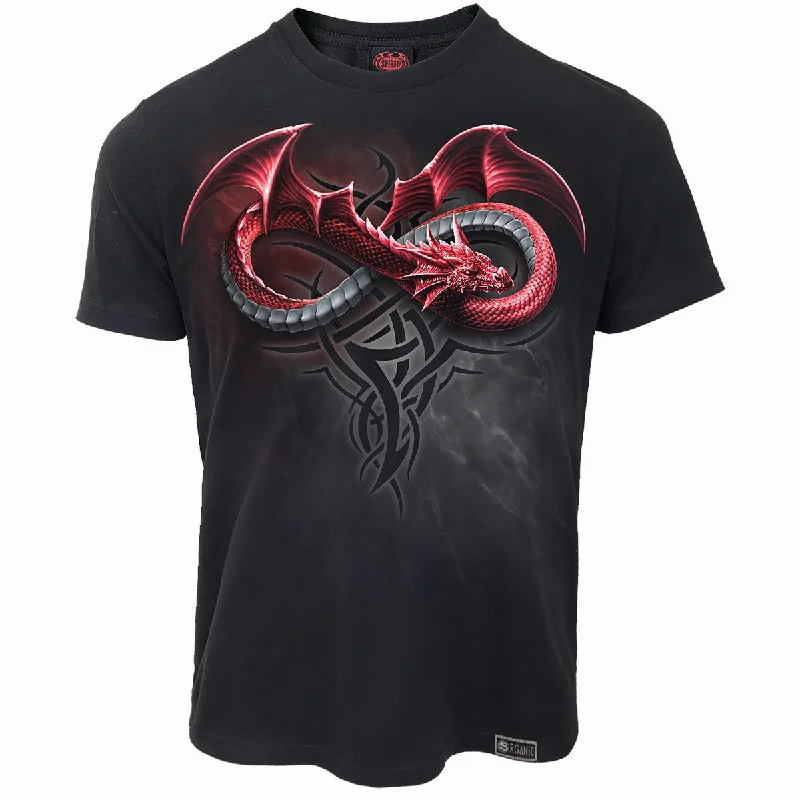 men's oversized cotton t-shirts -INFINITY DRAGONS - Organic T-Shirt