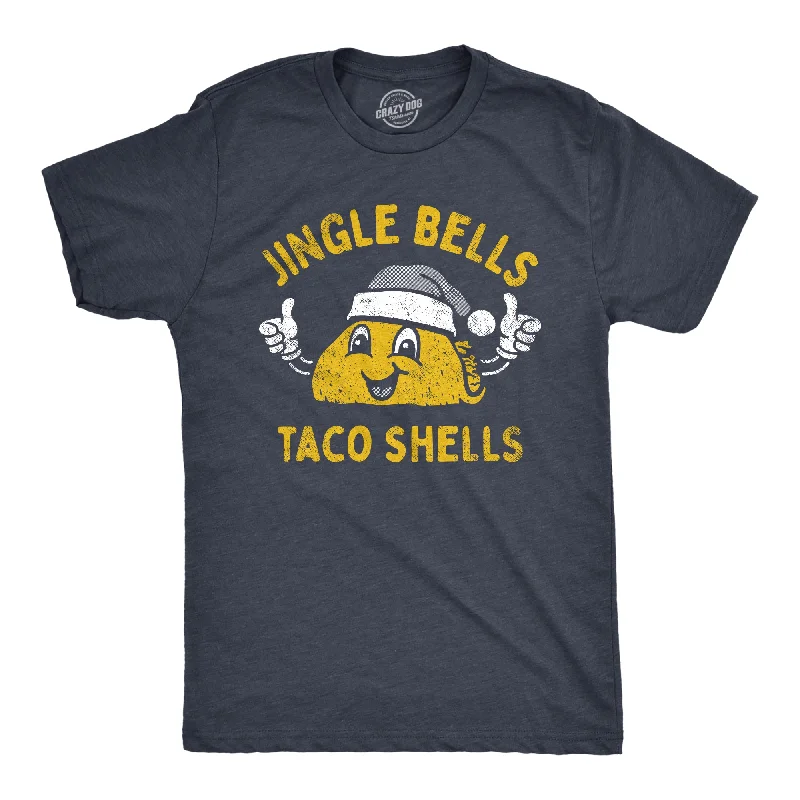 men's casual crew neck t-shirts -Jingle Bells Taco Shells Men's T Shirt