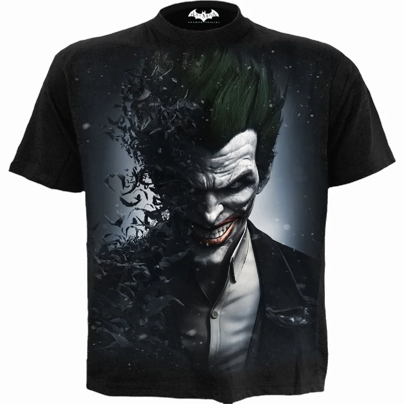 men's fitted short-sleeve t-shirts -JOKER - ARKHAM ORIGINS - T-Shirt Black