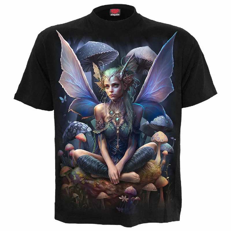 men's premium t-shirts -MAGICAL - Front Print T-Shirt Black