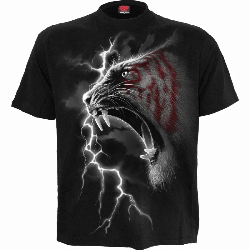 men's cotton-blend t-shirts -MARK OF THE TIGER - T-Shirt Black