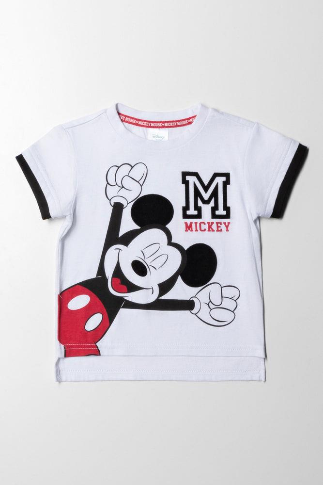 men's casual t-shirts -Mickey Mouse Styled T-Shirt White