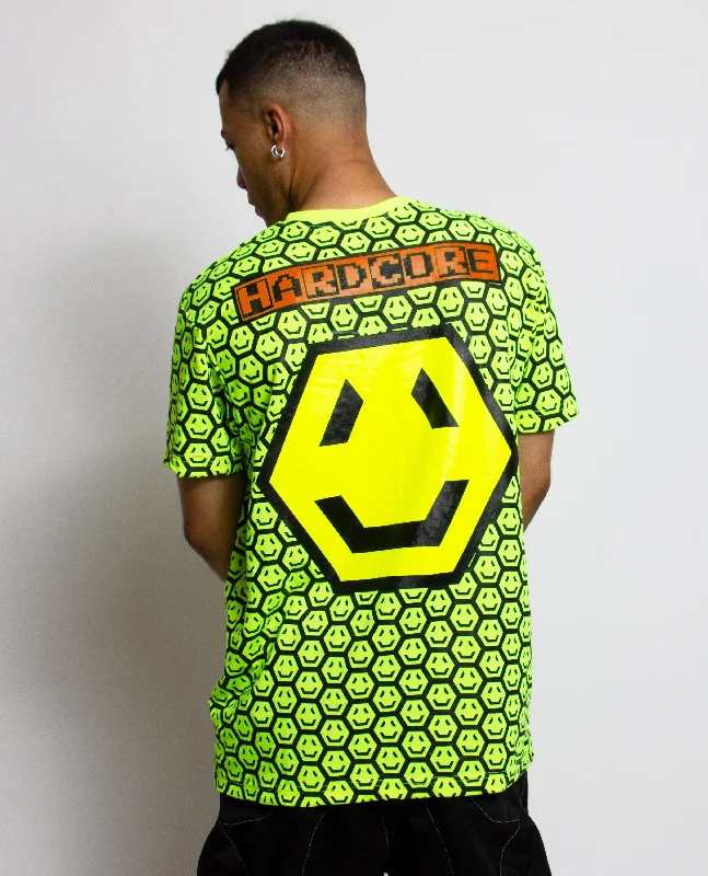 men's sports t-shirts -OVERSIZE HEX SMILEY T-SHIRT