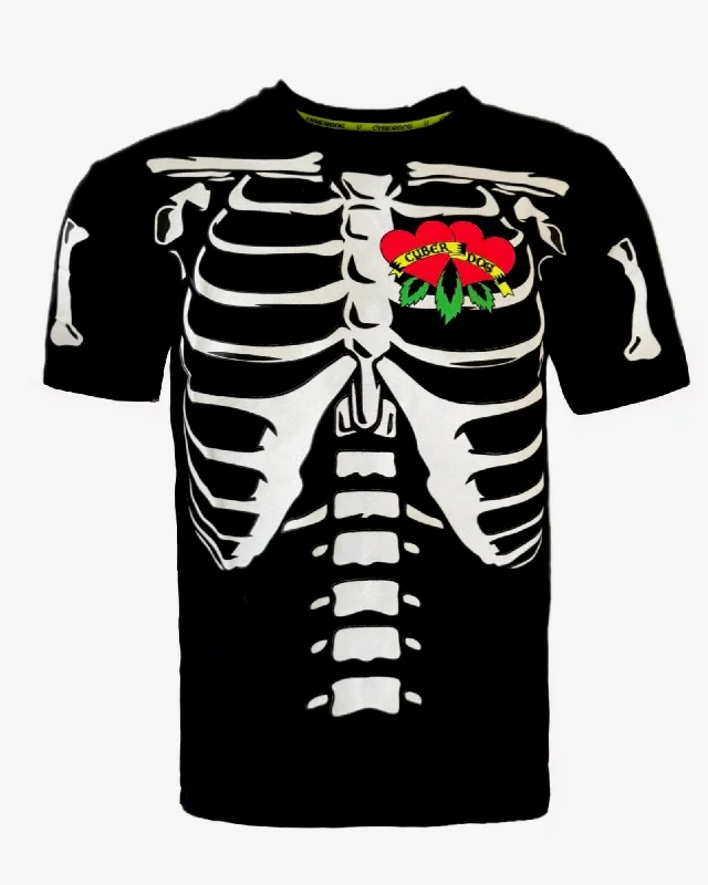 men's fashion-forward t-shirts -OVERSIZED HEARTS & BONES T-SHIRT