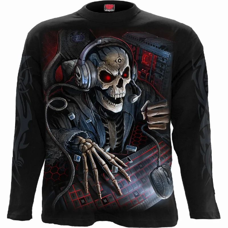 men's t-shirts with bold designs -PC GAMER - Longsleeve T-Shirt Black