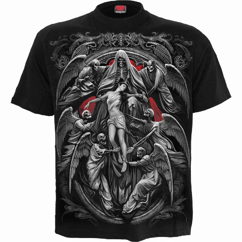 men's black graphic t-shirts -REAPER'S DOOR - T-Shirt Black