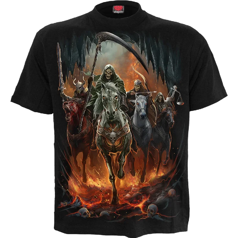 men's v-neck t-shirts -REVELATION - T-Shirt Black