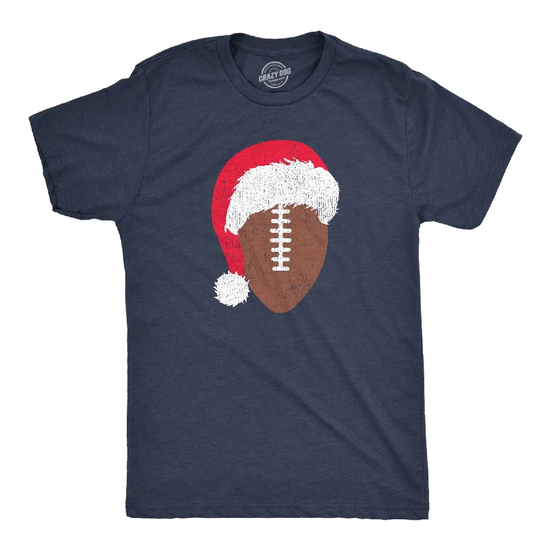 men's multi-color t-shirts -Santa Football Men's T Shirt