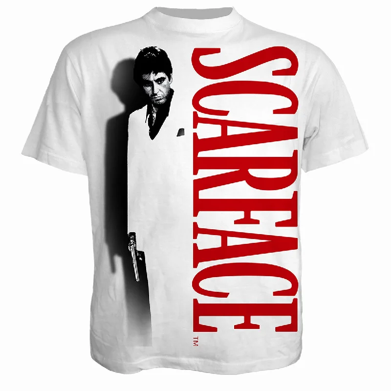 men's versatile t-shirts -SCARFACE - SHADOW - T-Shirt White