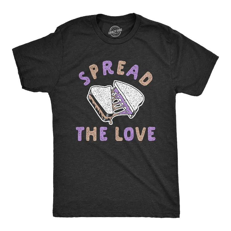 men's basic t-shirts -Spread The Love PBJ Men's T Shirt