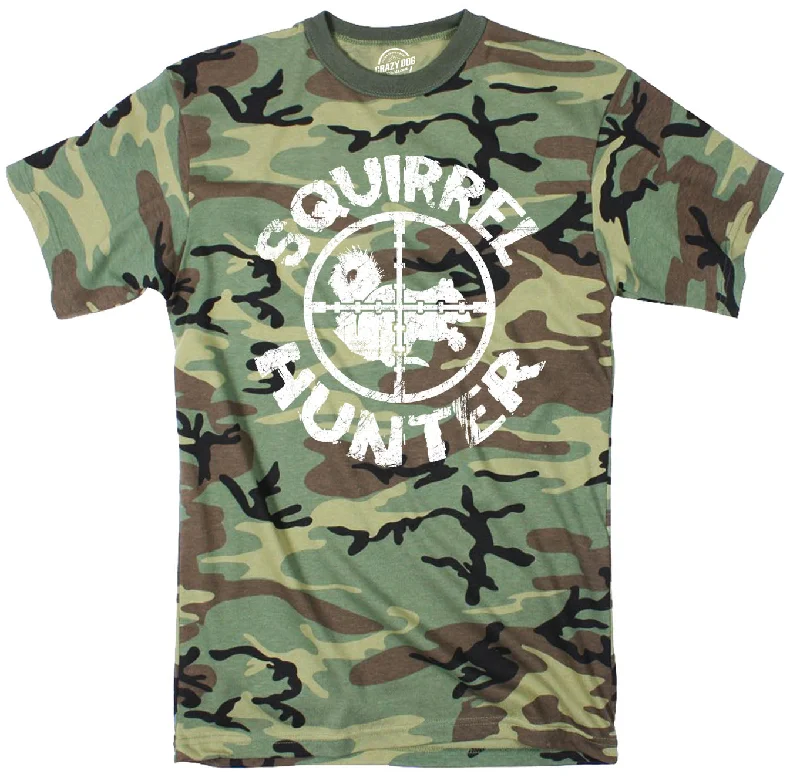 men's oversized cotton t-shirts -Squirrel Hunter Men's T Shirt