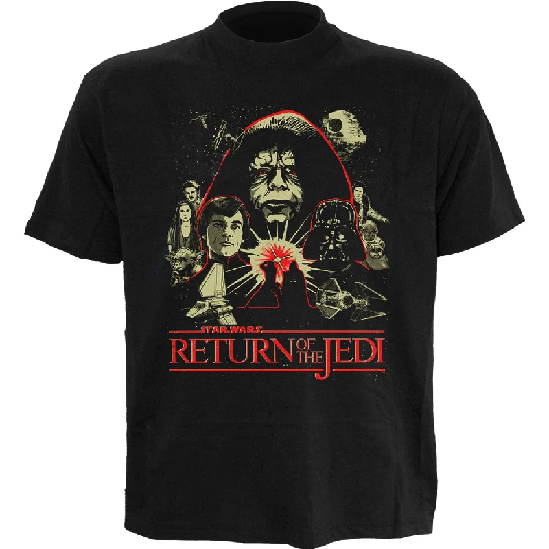 men's printed t-shirts -STAR WARS - MONTAGE - Front Print T-Shirt Black