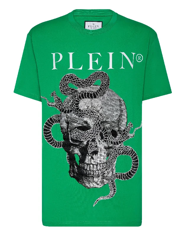 men's premium cotton t-shirts -T-shirt Round Neck SS Snake