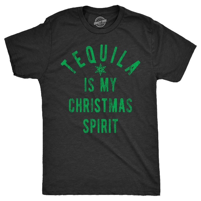 men's lightweight t-shirts -Tequila Is My Christmas Spirit Men's T Shirt