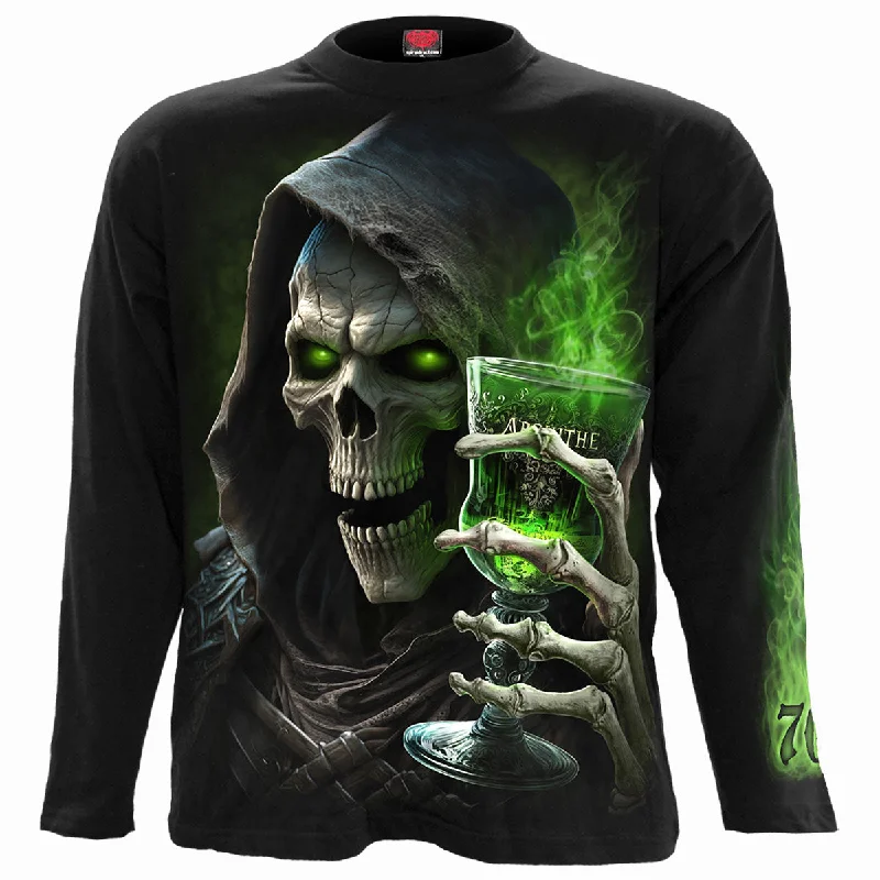 men's stylish t-shirts -THE GREEN FAIRY - Longsleeve T-Shirt Black