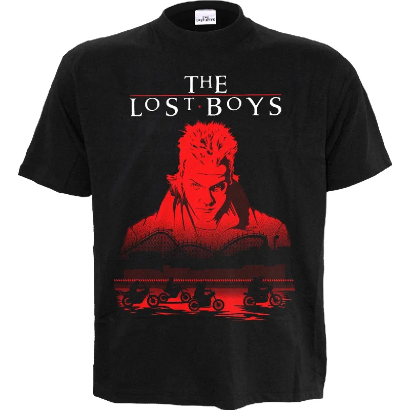 men's high-end t-shirts -THE LOST BOYS - BLOOD TRAIL - Front Print T-Shirt Black