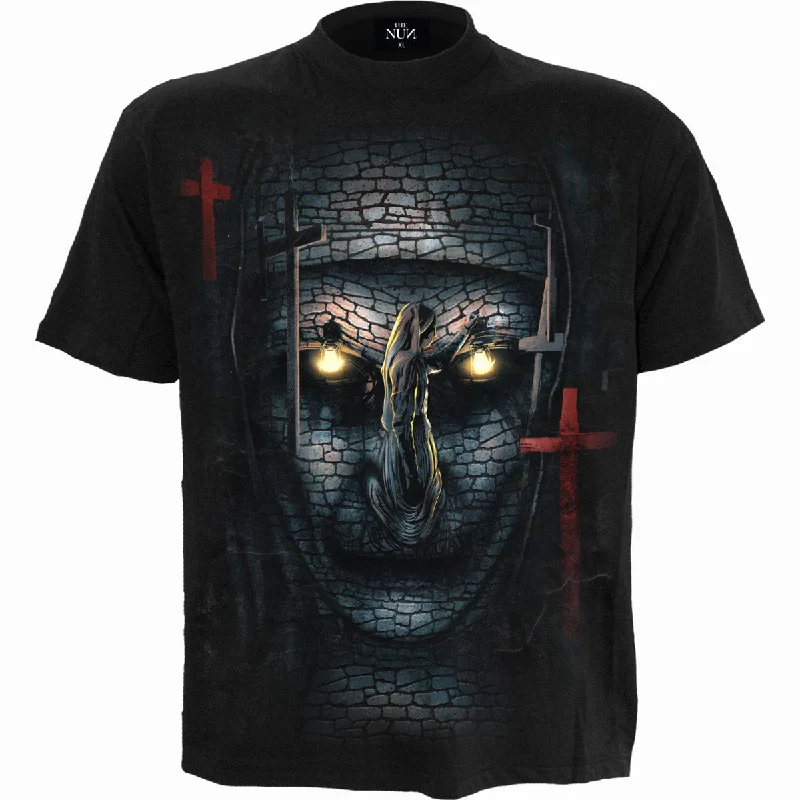 men's statement t-shirts -THE NUN - SKULL ILLUSION - T-Shirt Black