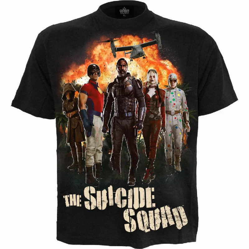 men's pocket t-shirts -THE SUICIDE SQUAD - MONTAGE - T-Shirt Black