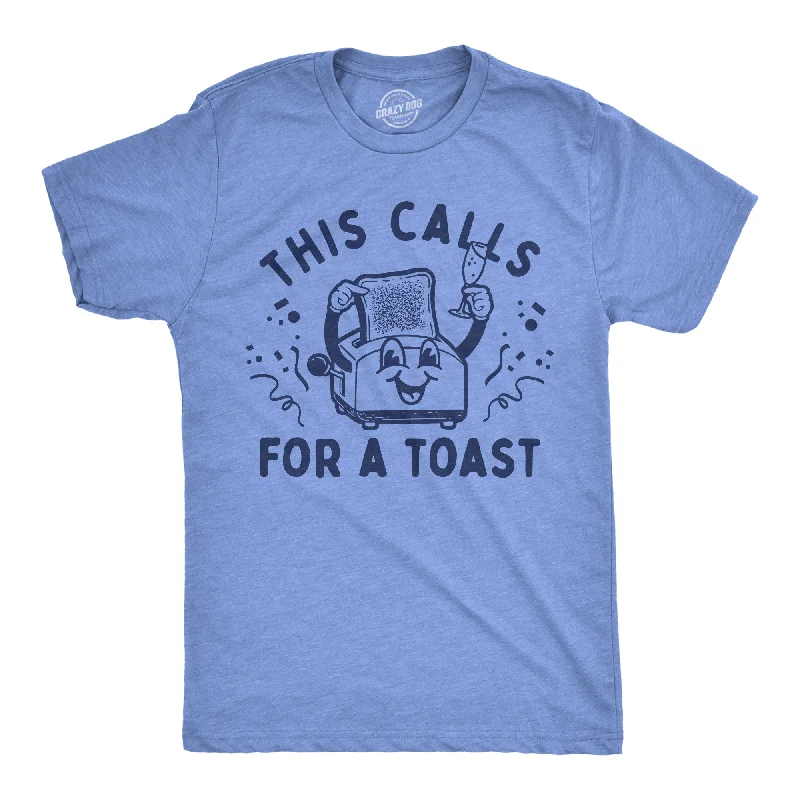 men's black graphic t-shirts -This Calls For A Toast Men's T Shirt