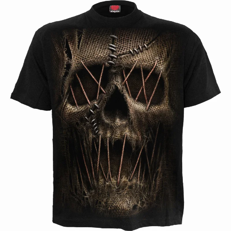 men's tie-dye t-shirts -THREAD SCARE - T-Shirt Black