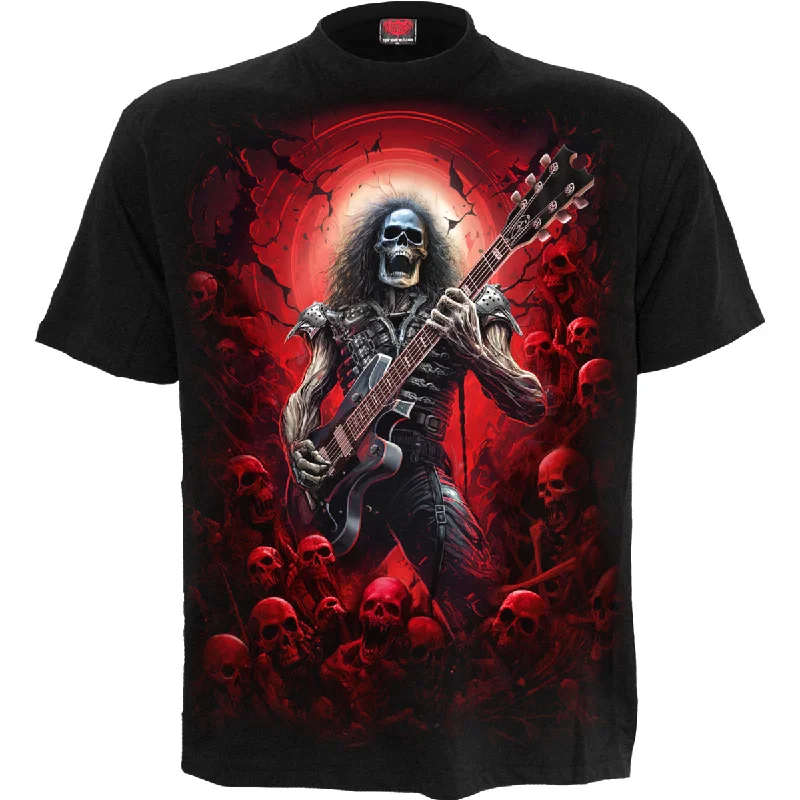 men's cotton t-shirts -TOMB OF ROCK - T-Shirt Black