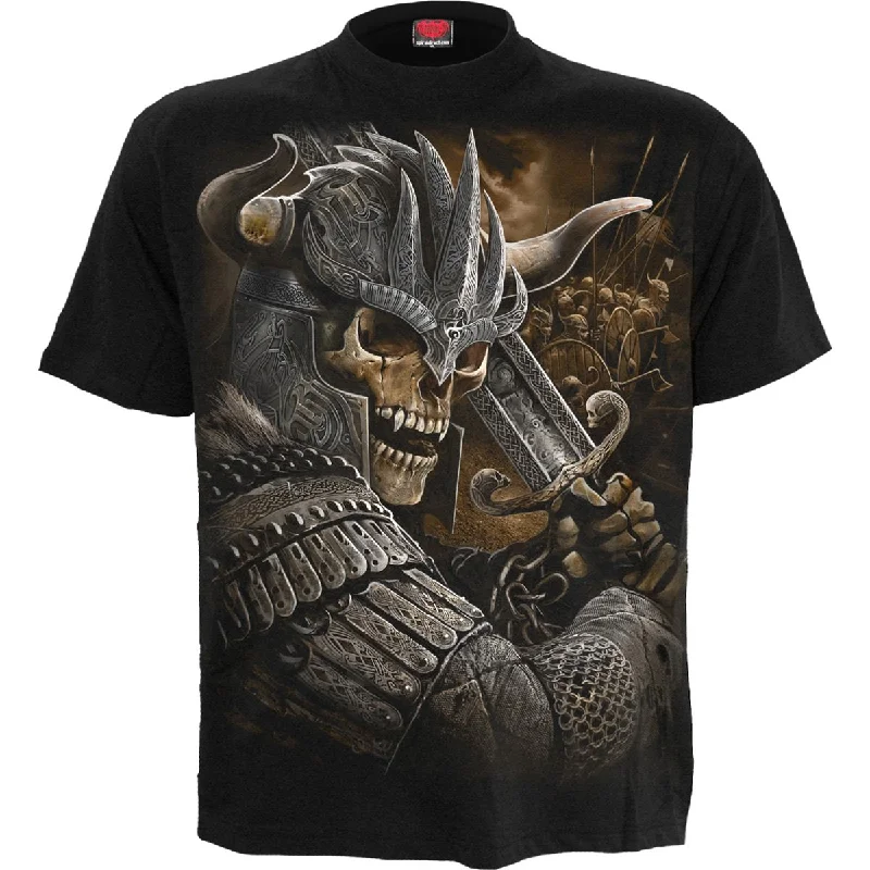 men's relaxed t-shirts -VIKING WARRIOR - T-Shirt Black