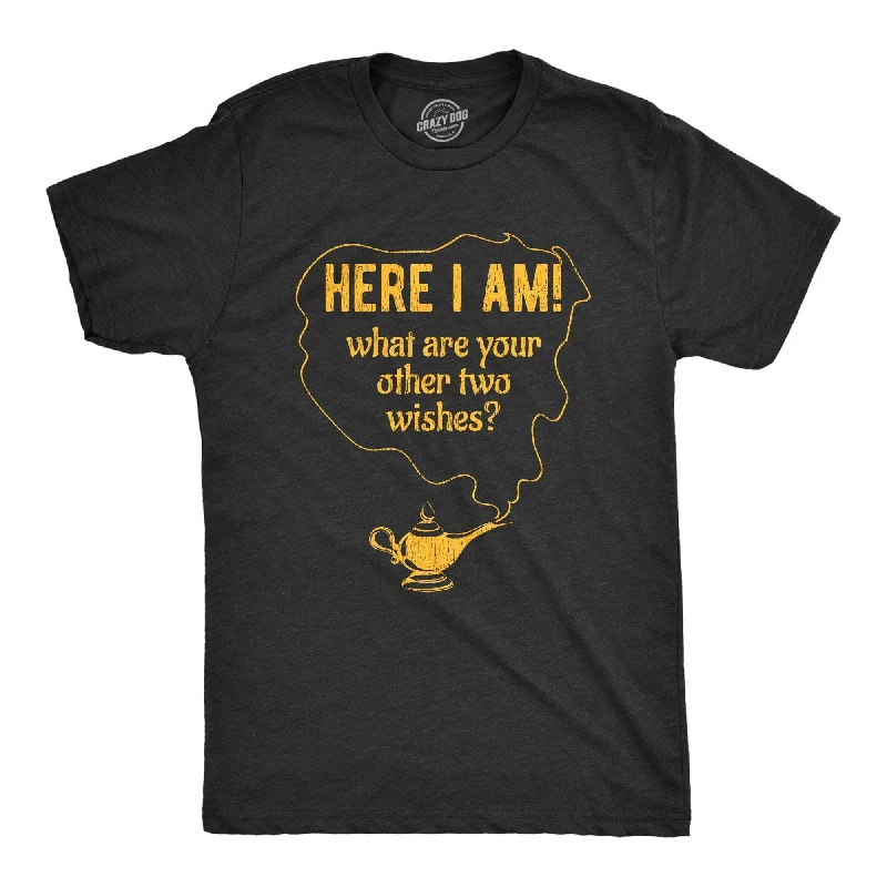 men's basic t-shirts -What Are Your Other Two Wishes? Men's T Shirt