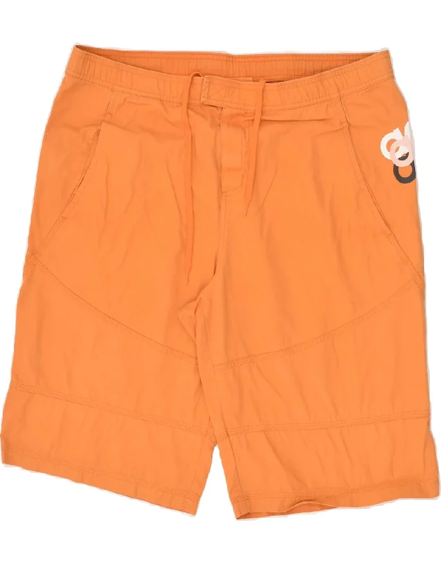 men's classic cargo shorts -ADIDAS Mens Graphic Casual Shorts Large W36 Orange Cotton