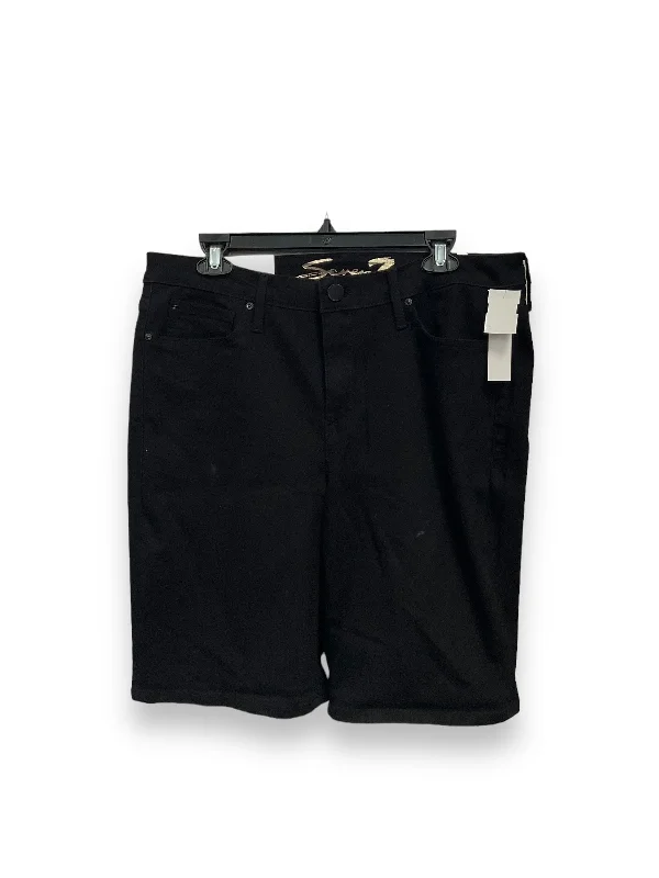 men's denim shorts -Black Shorts Seven 7, Size 14