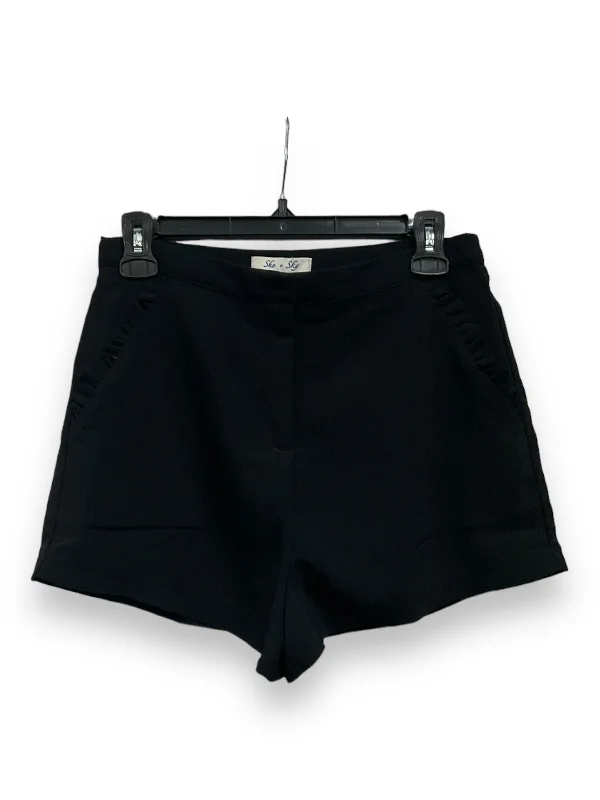 men's comfortable beach shorts -Black Shorts She + Sky, Size M