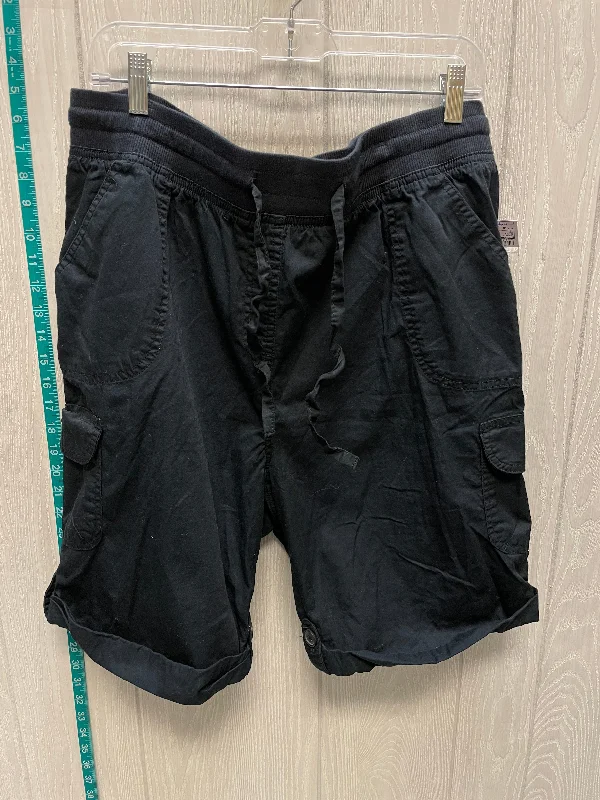 men's tailored cargo shorts -Black Shorts Woman Within, Size 18