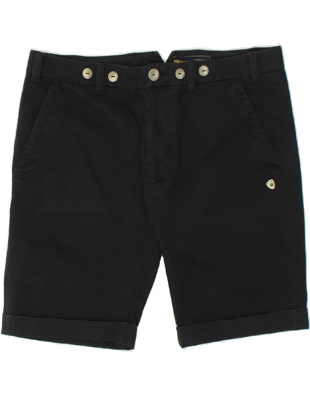 men's classic cargo shorts -BLAUER Mens Chino Shorts W34 Large Navy Blue Cotton